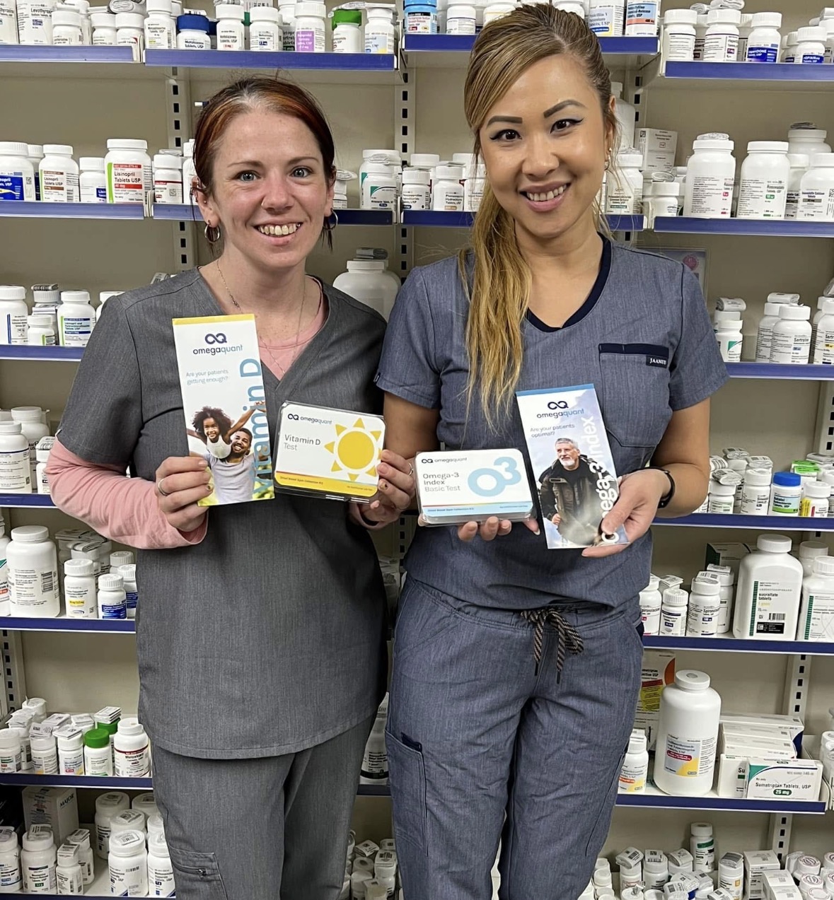 Parkway pharmacists with specialty testing kits